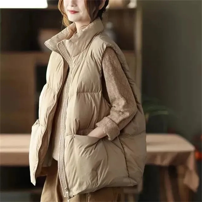 Puffer Vest Padded - Puffer Vests Waistcoat Womens Down Cotton