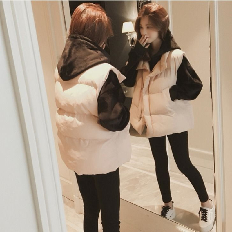 Puffer Vest Padded - Women Winter Warm Cotton Padded Puffer
