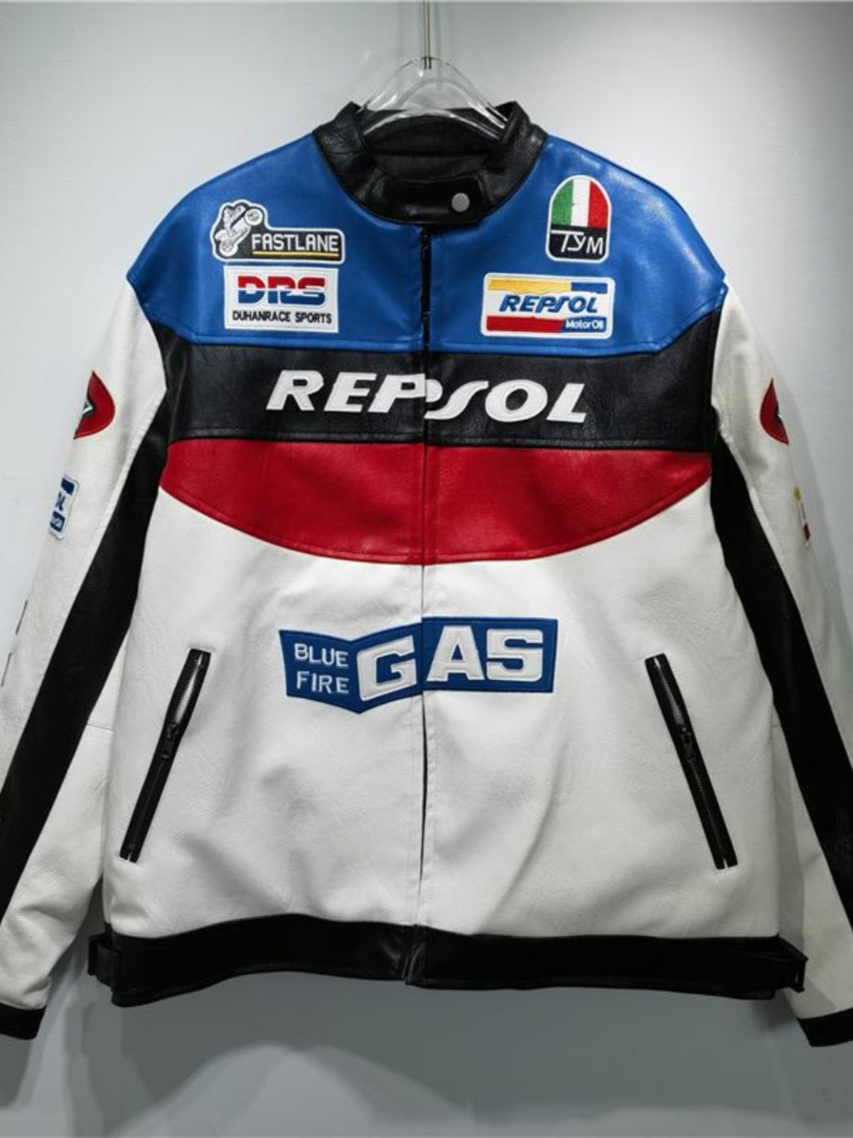 Street Fashion Youth - Stylish Retro Motorcycle Riding Suit PU