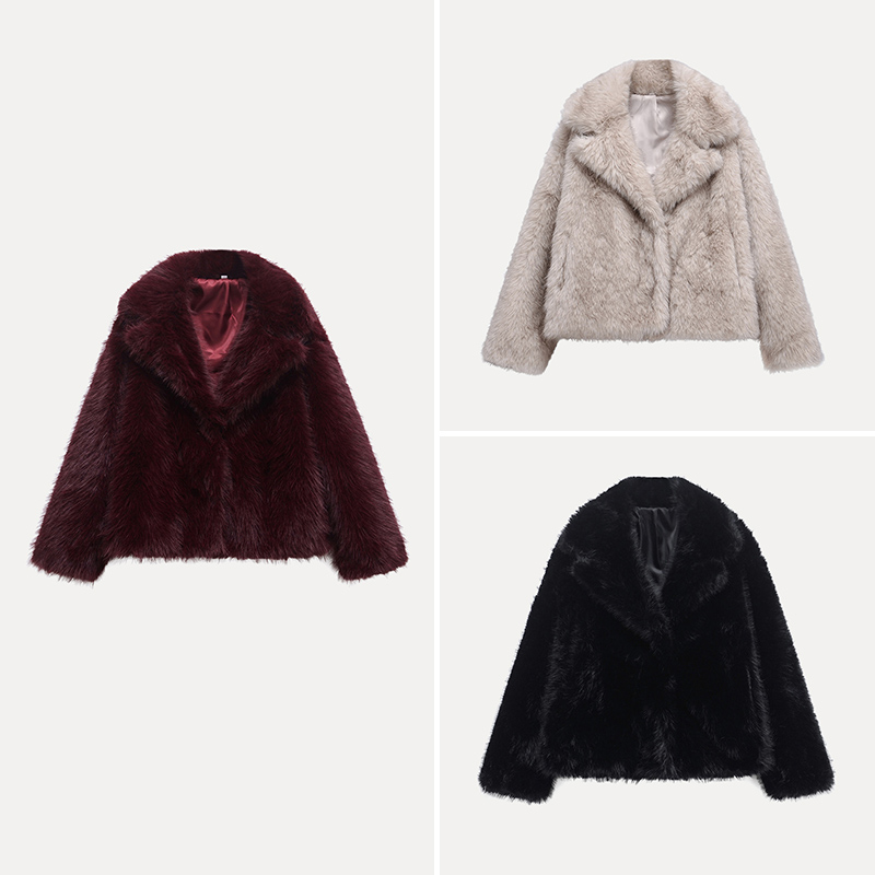 Street Fashion Youth - Spring 2025 Women's Faux Fur Effect