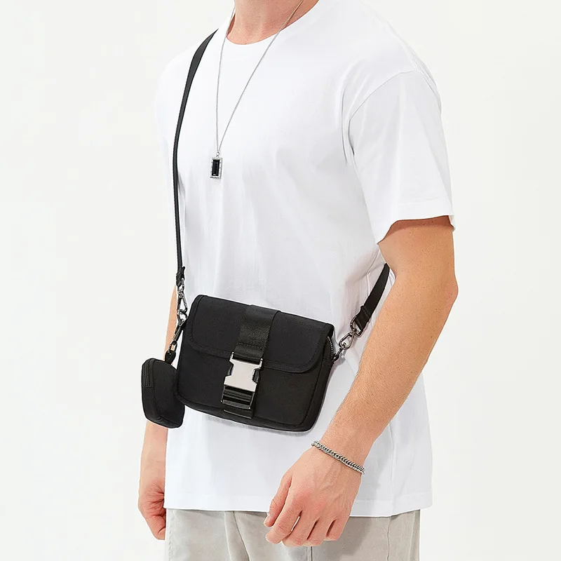 Street Fashion Youth - Men's Crossbody Phone Bag, Fashionable Workwear