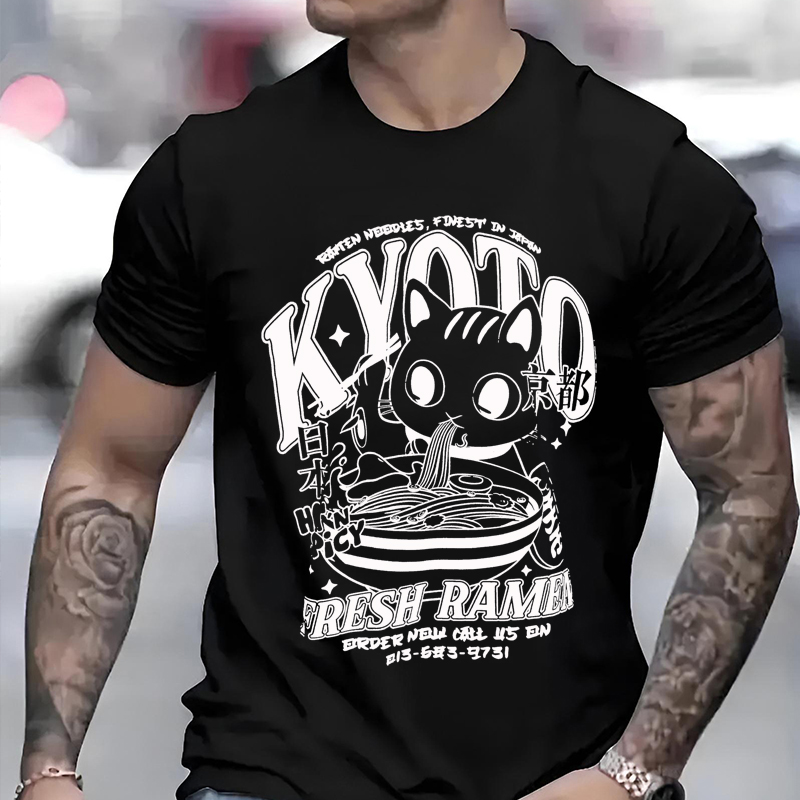 Cute Kyoto Cat Print Men Woman - Street Fashion Kyoto recension och pris