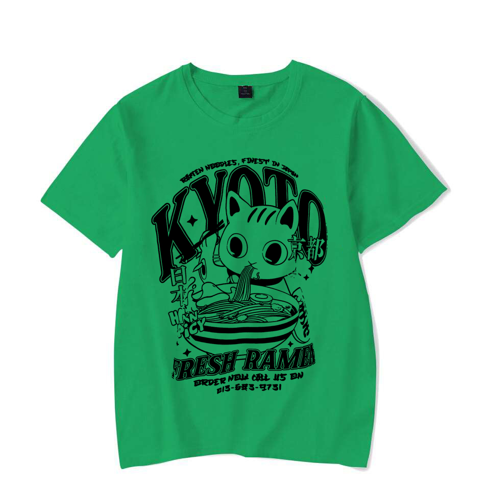 Cute Kyoto Cat Print Men Woman - Street Fashion Kyoto recension och pris