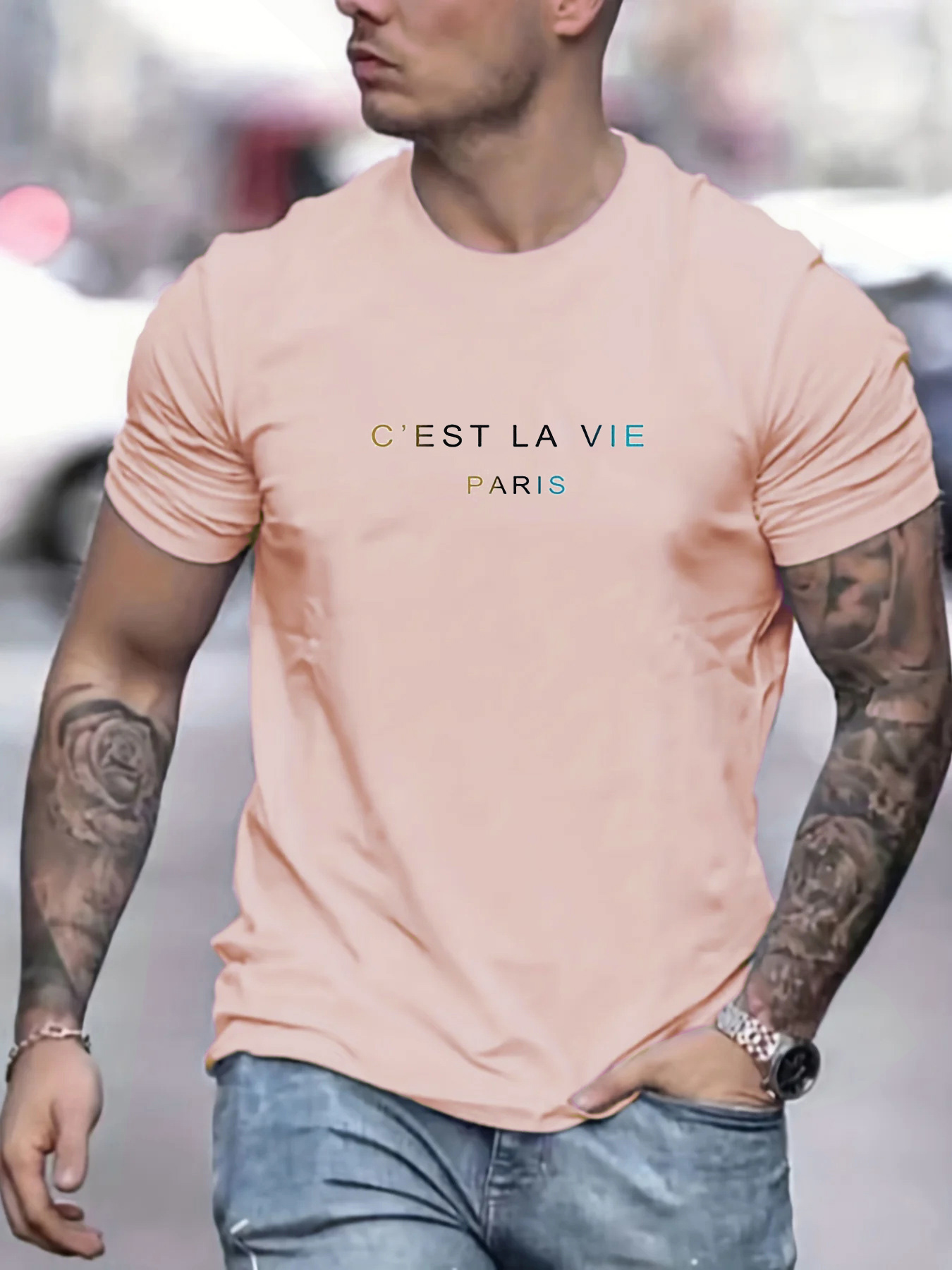 Men's summer 100% pure cotton  - Street Fashion Paris recension och pris