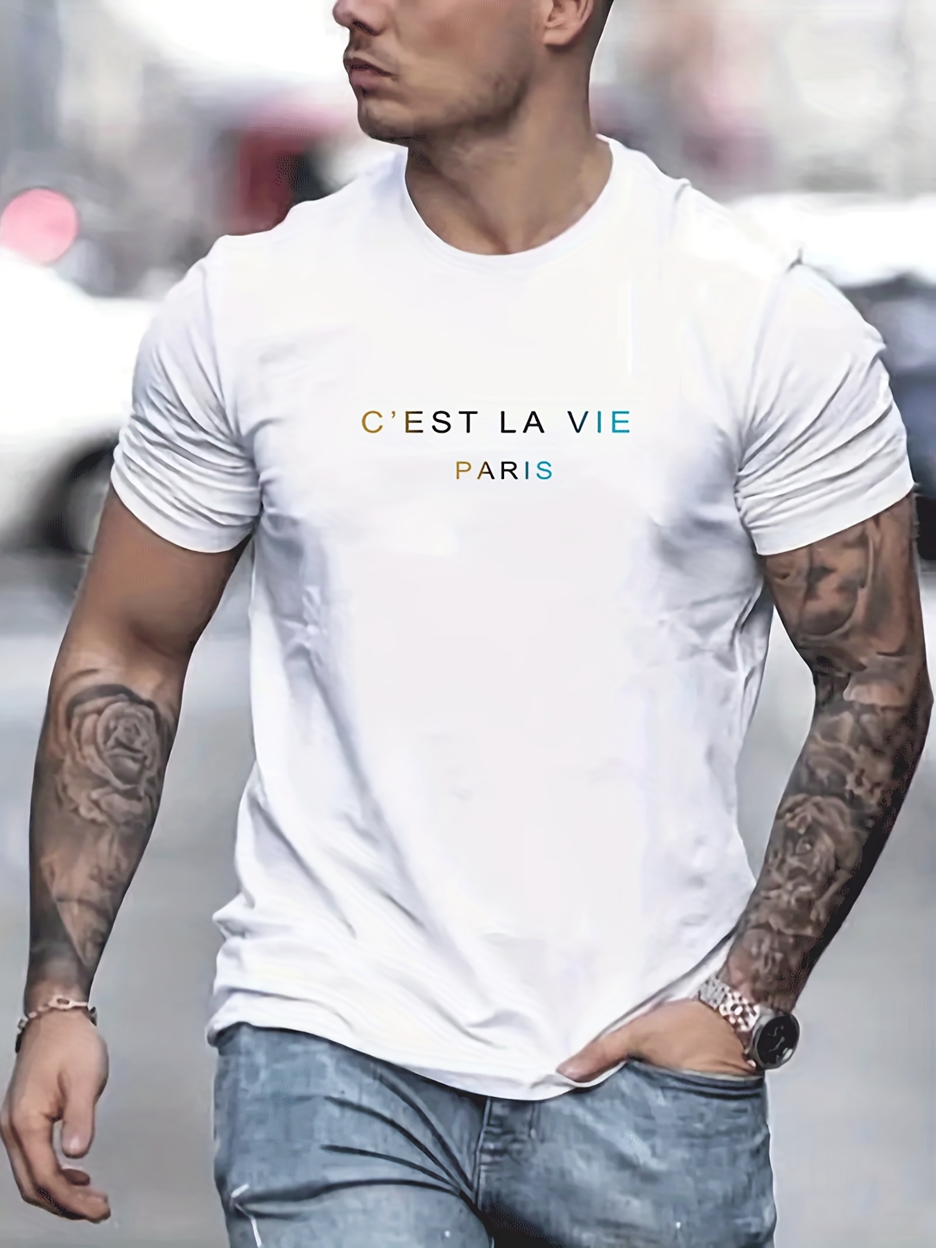 Men's summer 100% pure cotton  - Street Fashion Paris recension och pris