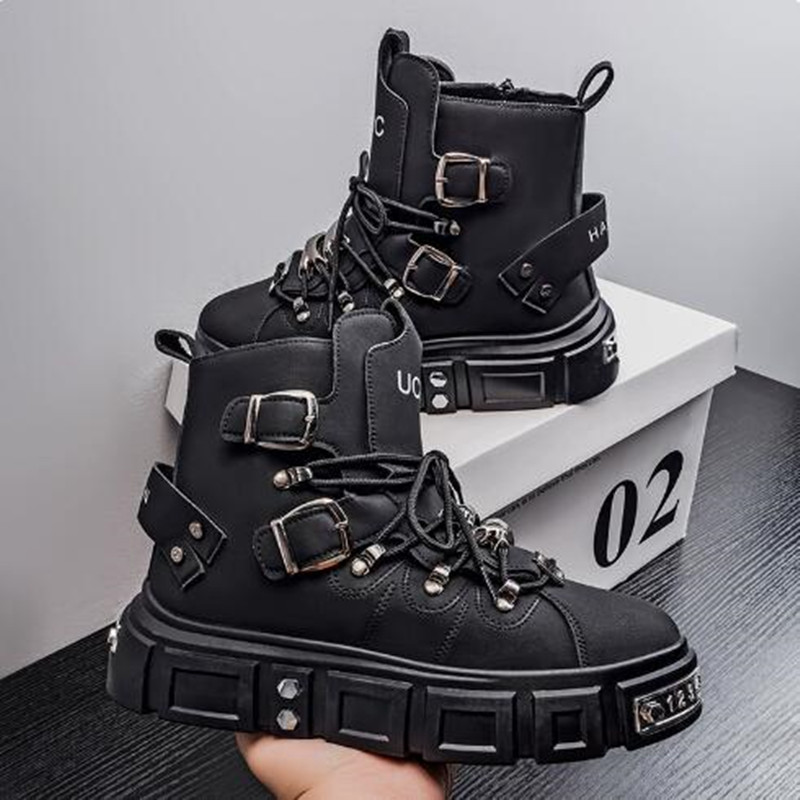 Luxury Rivet Black High top Sn - Street Fashion Designer recension och pris