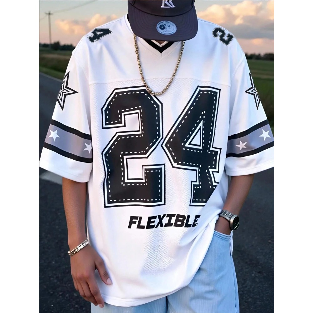 2026 Summer New Men's V-Neck T - Street Fashion News recension och pris
