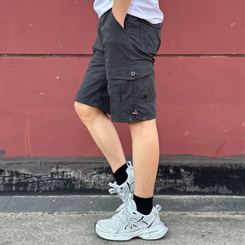 Mens Cargo Shorts Loose Solid  - Cargo Pant Wide recension och pris