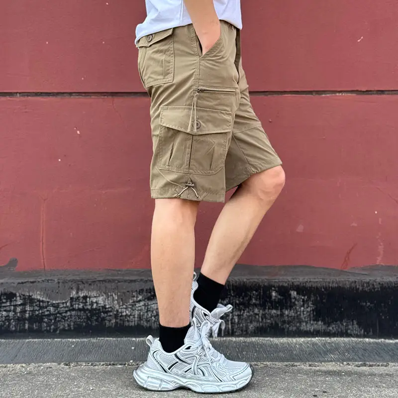 Mens Cargo Shorts Loose Solid  - Cargo Pant Wide recension och pris