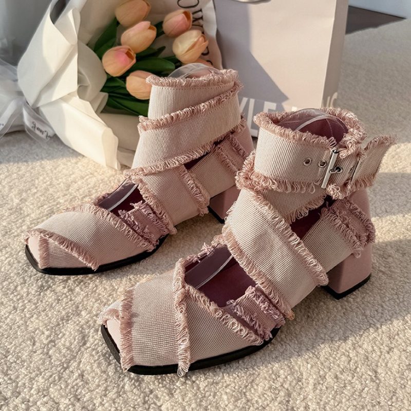 Retro Cross Ankle Strap Design - Street Fashion Designer recension och pris