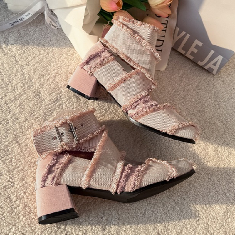 Retro Cross Ankle Strap Design - Street Fashion Designer recension och pris