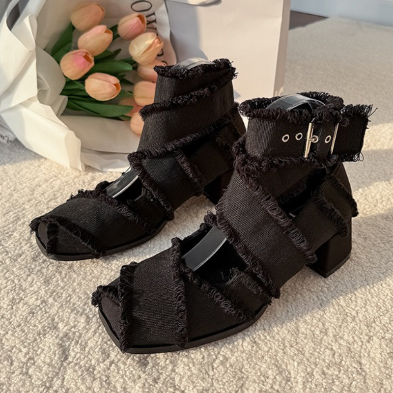 Retro Cross Ankle Strap Design - Street Fashion Designer recension och pris