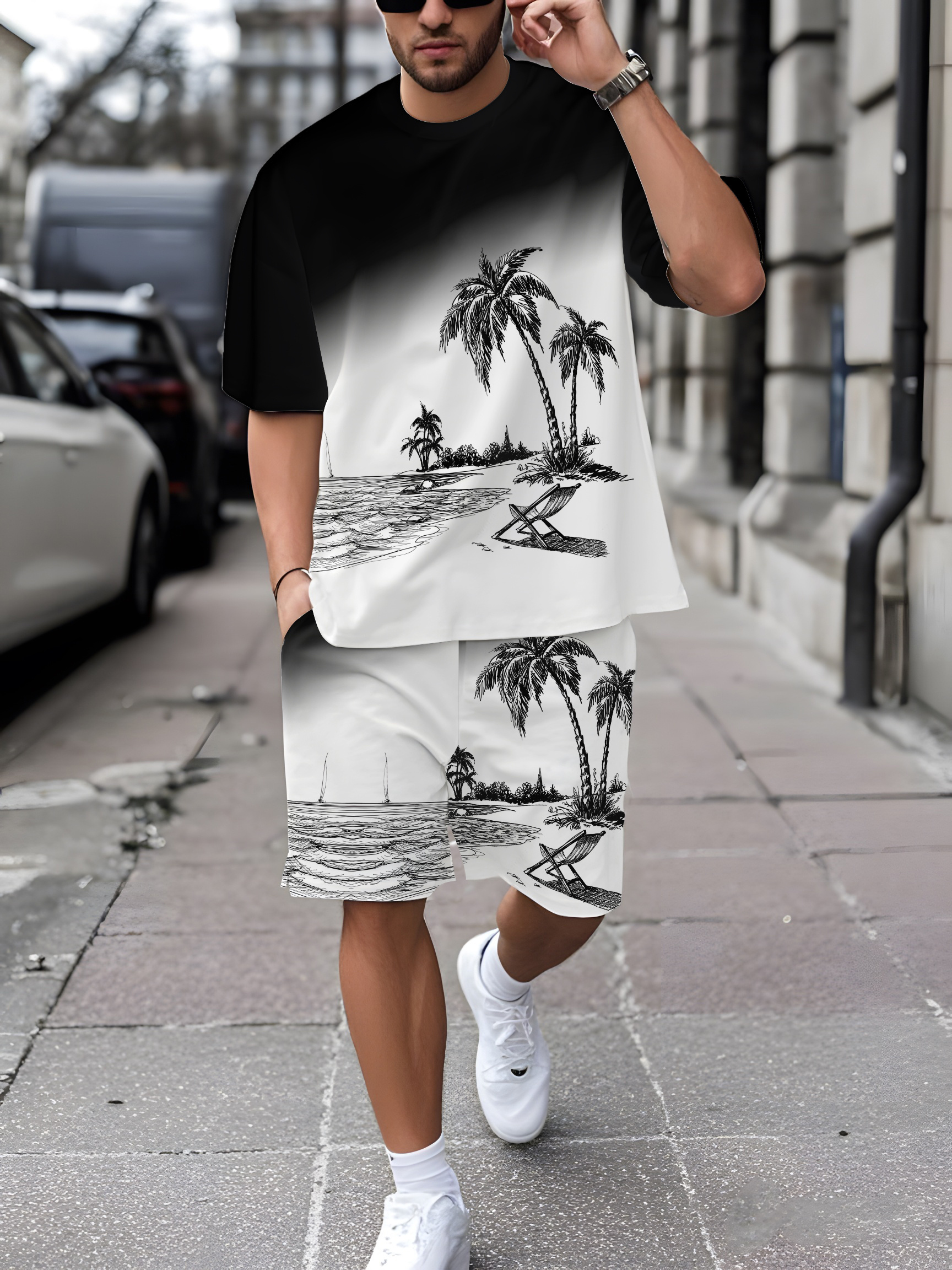 2026 Summer New Men's Short-Sl - Street Fashion Designer recension och pris