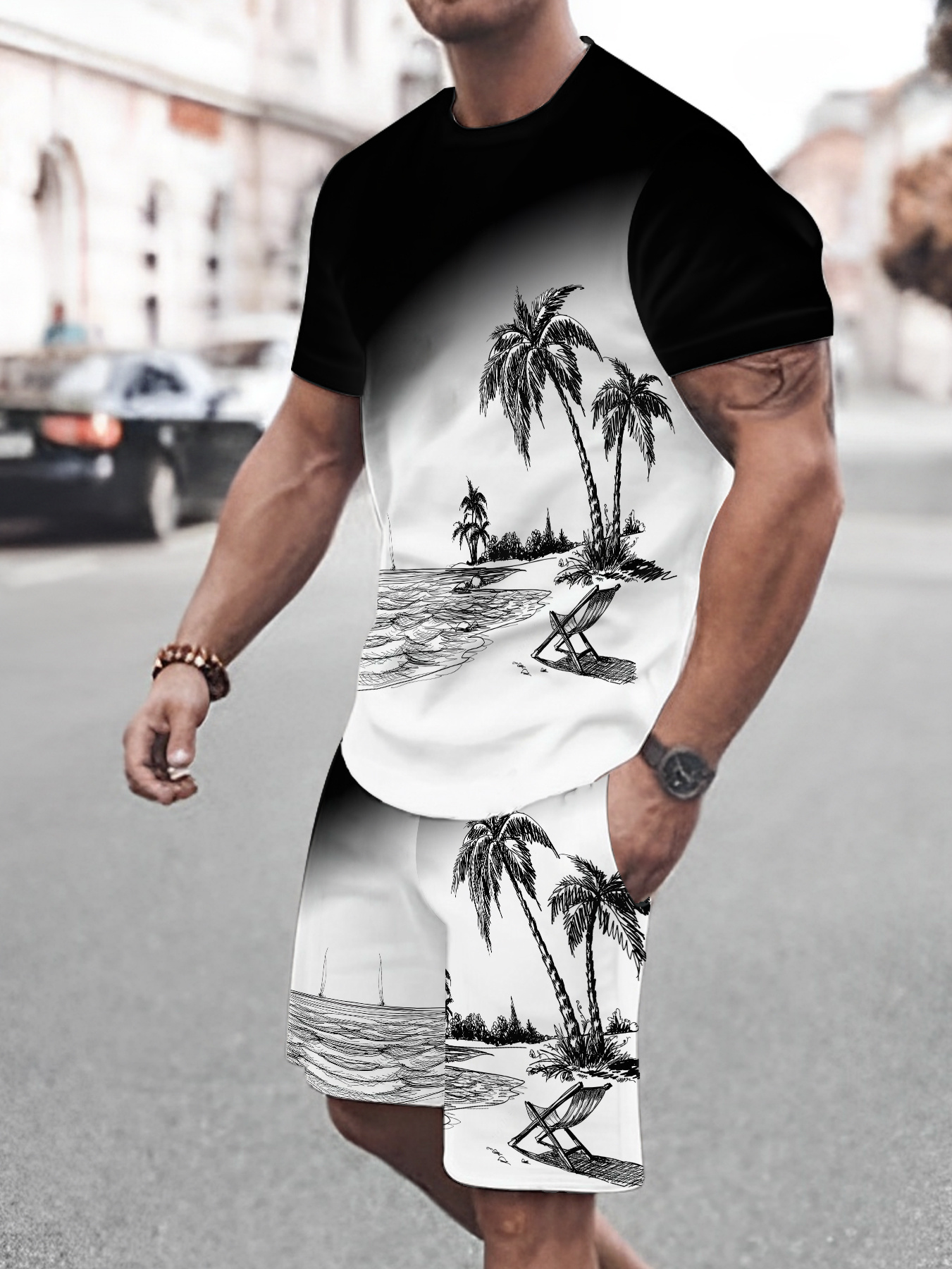 2026 Summer New Men's Short-Sl - Street Fashion Designer recension och pris