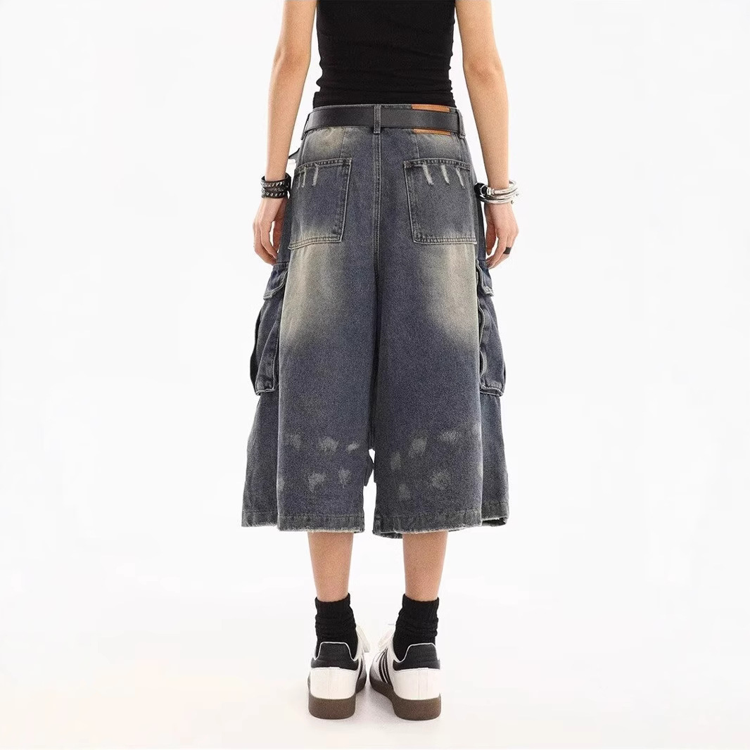 2026 New Plus Size Washed Spla - Cargo Pant Wide recension och pris