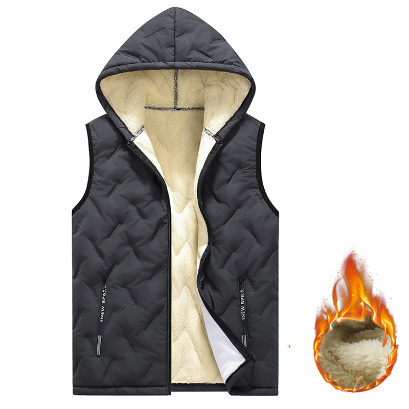 EU Size Men's Hooded Vest Ther - Puffer Vest Padded recension och pris