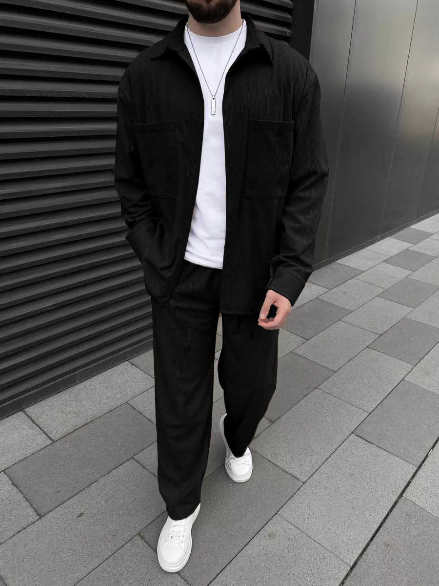 Men's corduroy two-piece outfi - Street Fashion Men recension och pris