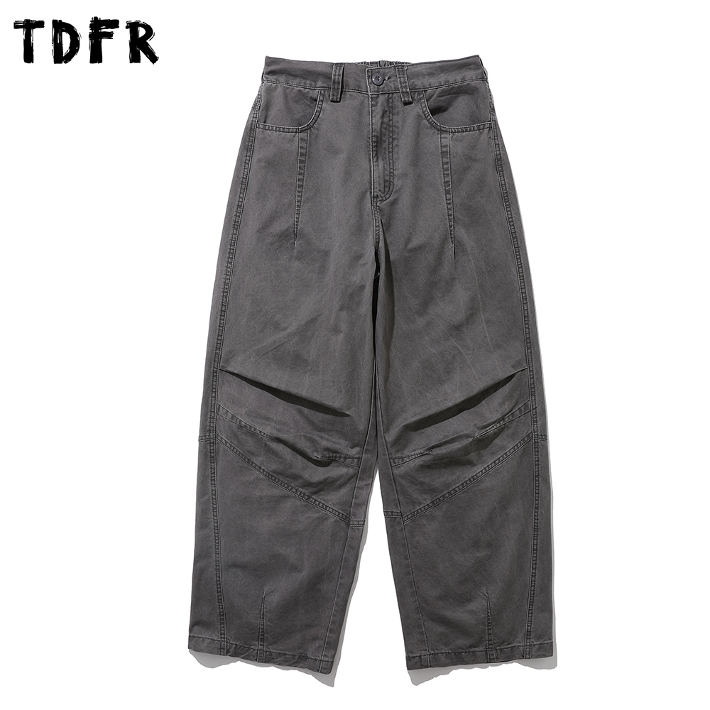 Washed Distressed Pleated Carg - Cargo Pant Wide recension och pris