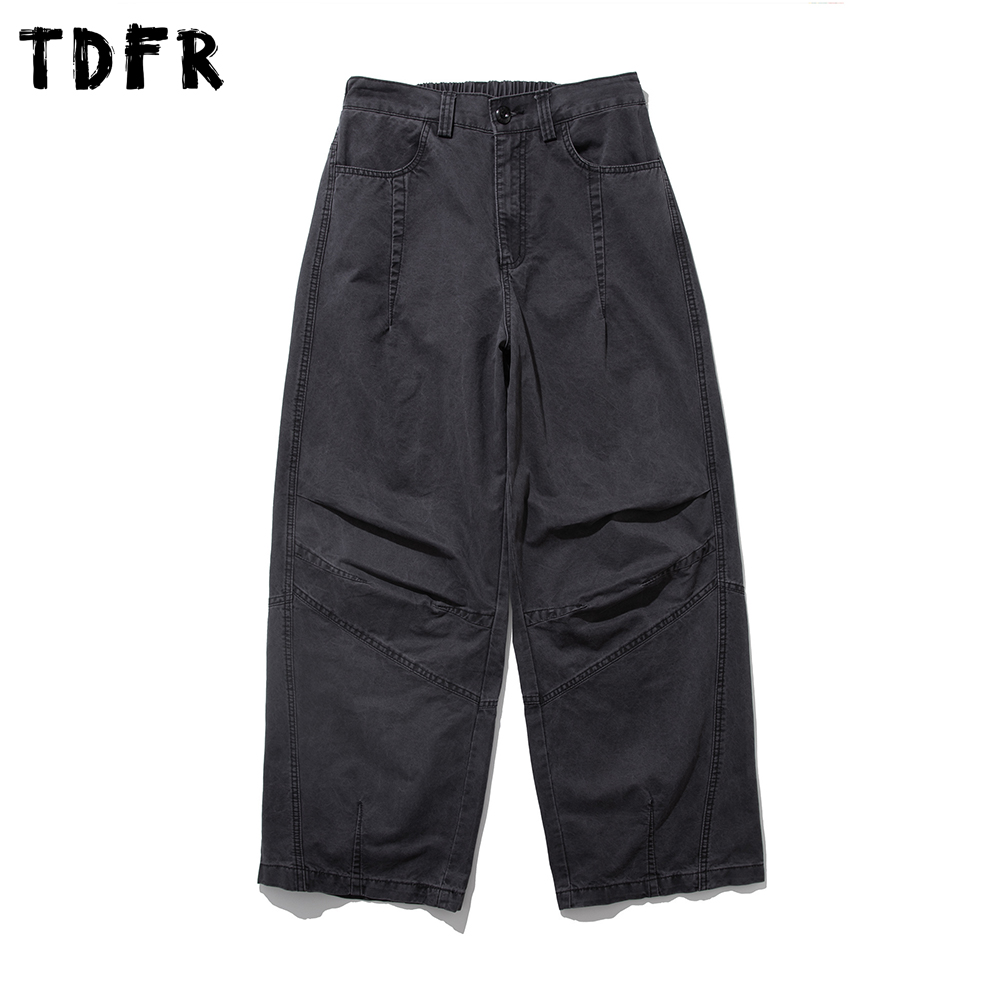 Washed Distressed Pleated Carg - Cargo Pant Wide recension och pris