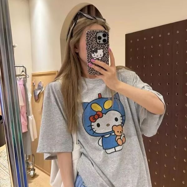 Short Sleeved Hello Kitty Prin - Street Fashion Designer recension och pris