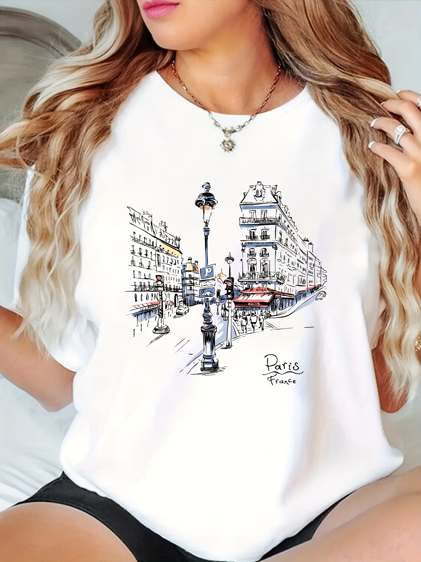 Women'S Paris Street Print T-S - Street Fashion Paris recension och pris