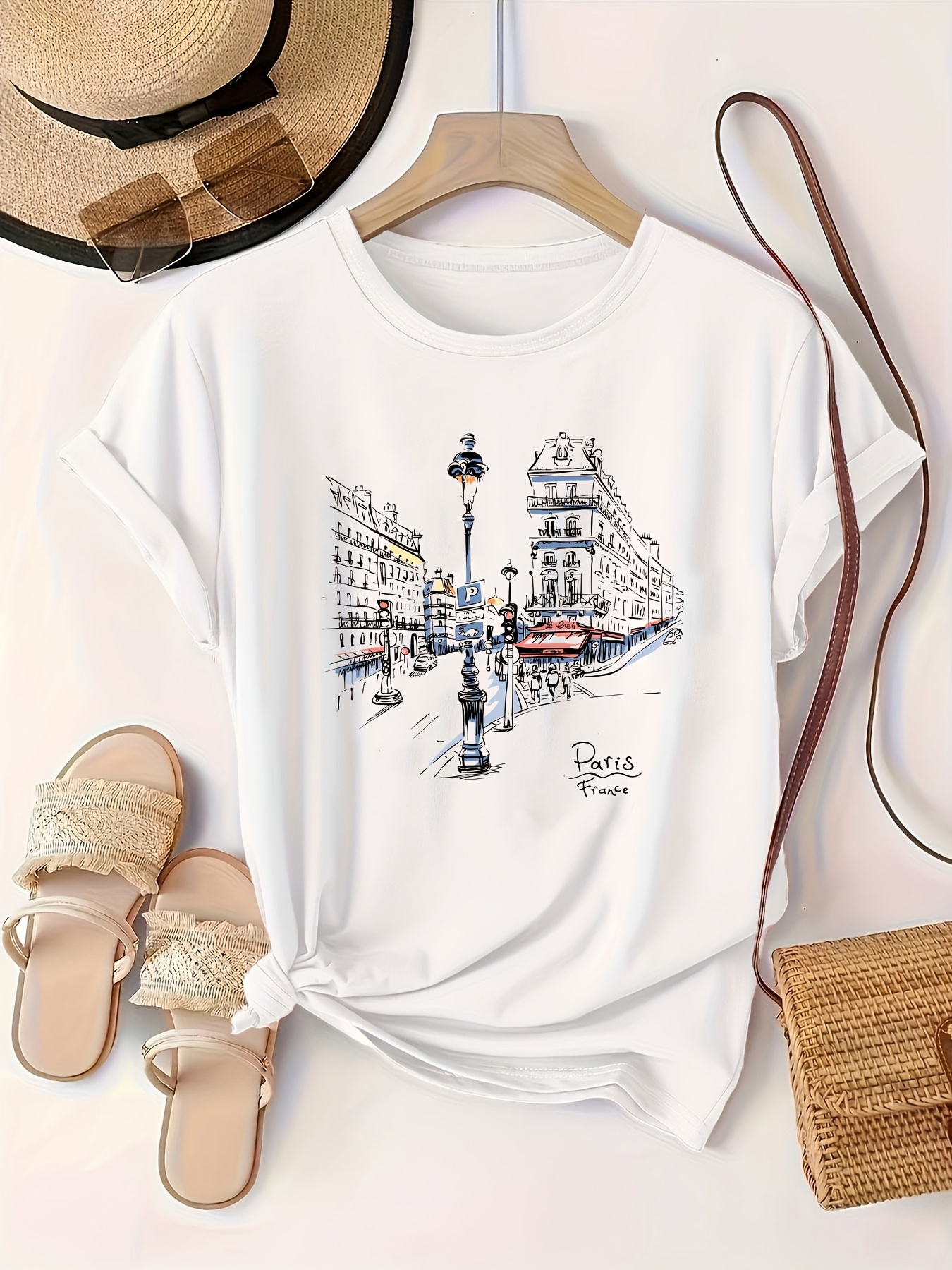 Women'S Paris Street Print T-S - Street Fashion Paris recension och pris