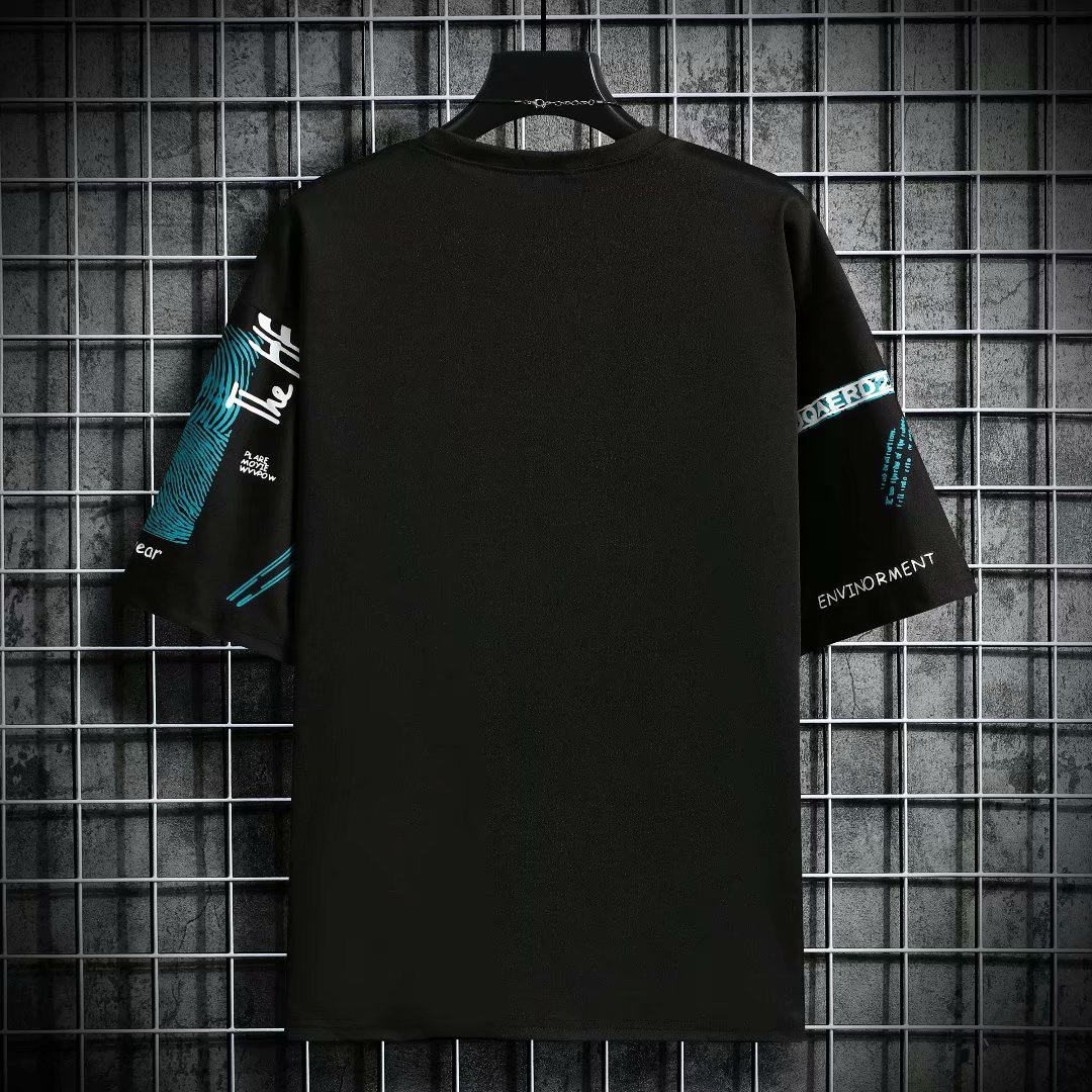 Men Harajuku Graphic Black Sum - Street Fashion Japan Brand recension och pris