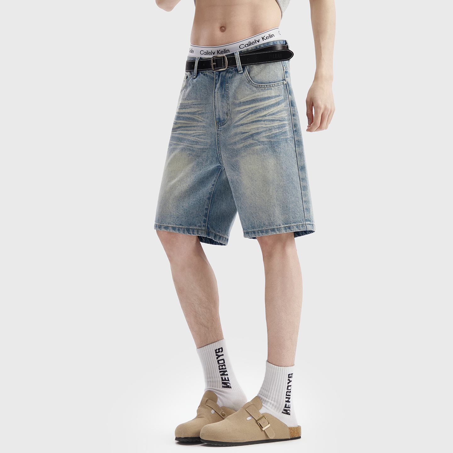 Vintage Washed Denim Shorts Me - Cargo Pant Wide recension och pris