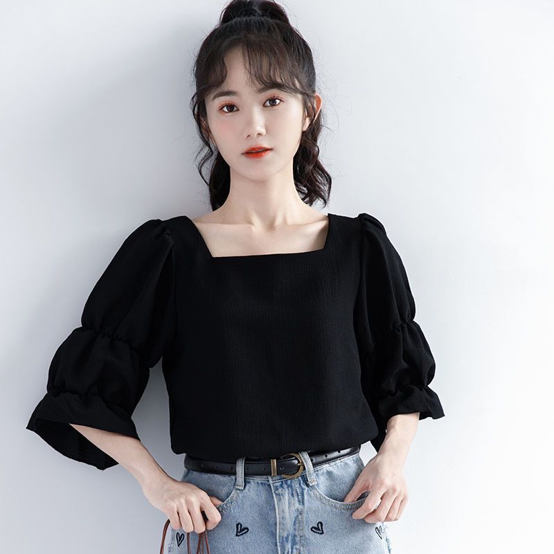 Pleated Short Sleeve Solid Kor - Street Fashion Youth recension och pris